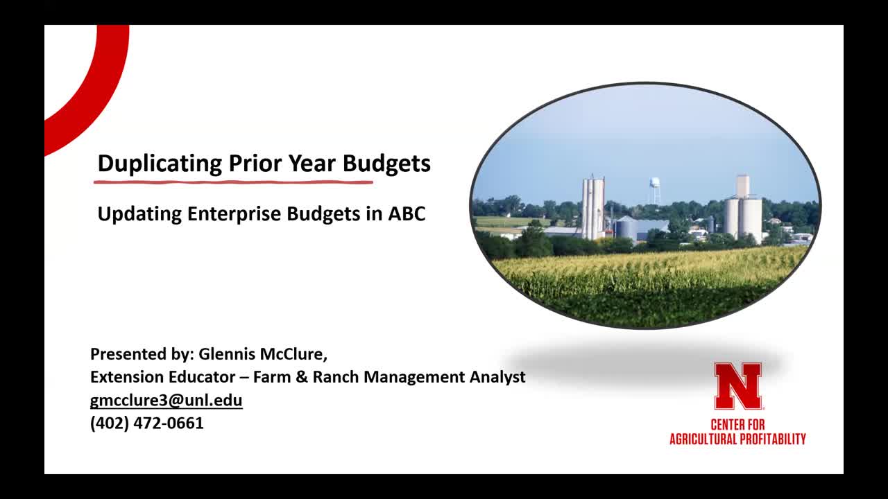 Duplicating Budgets From Prior Years in ABC (Tutorial)