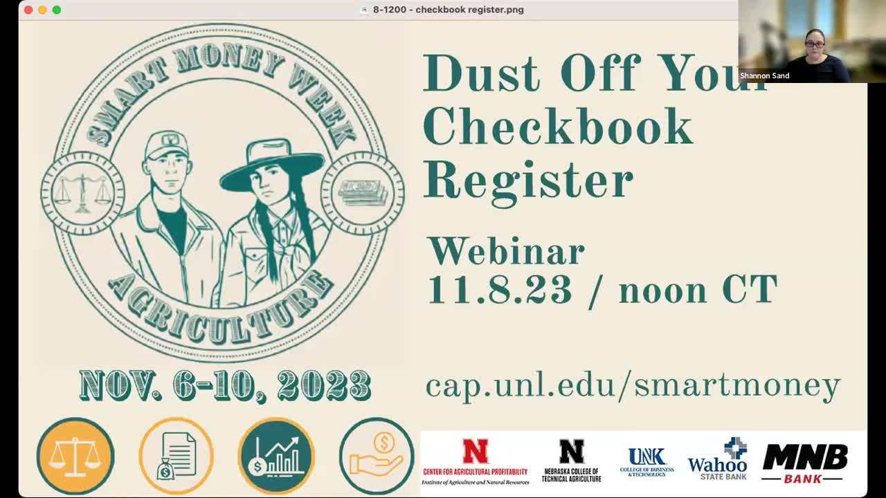 Dust Off Your Checkbook Register (Nov. 8, 2023 Webinar)