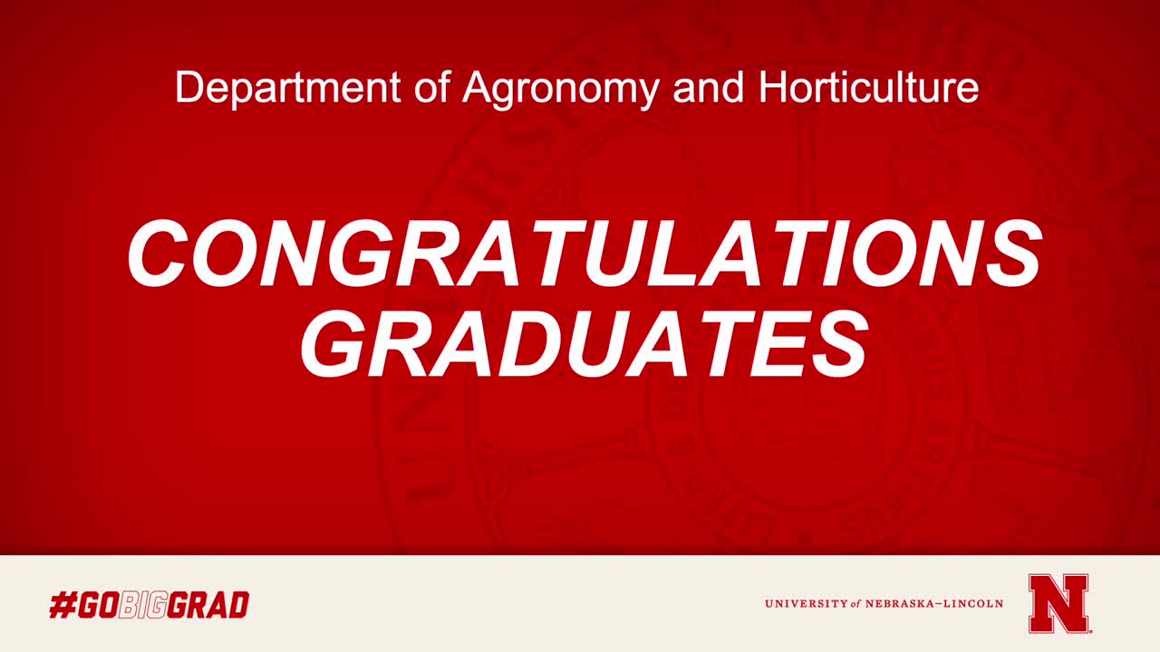 Congratulations Agronomy and Horticulture 2024 December Graduates