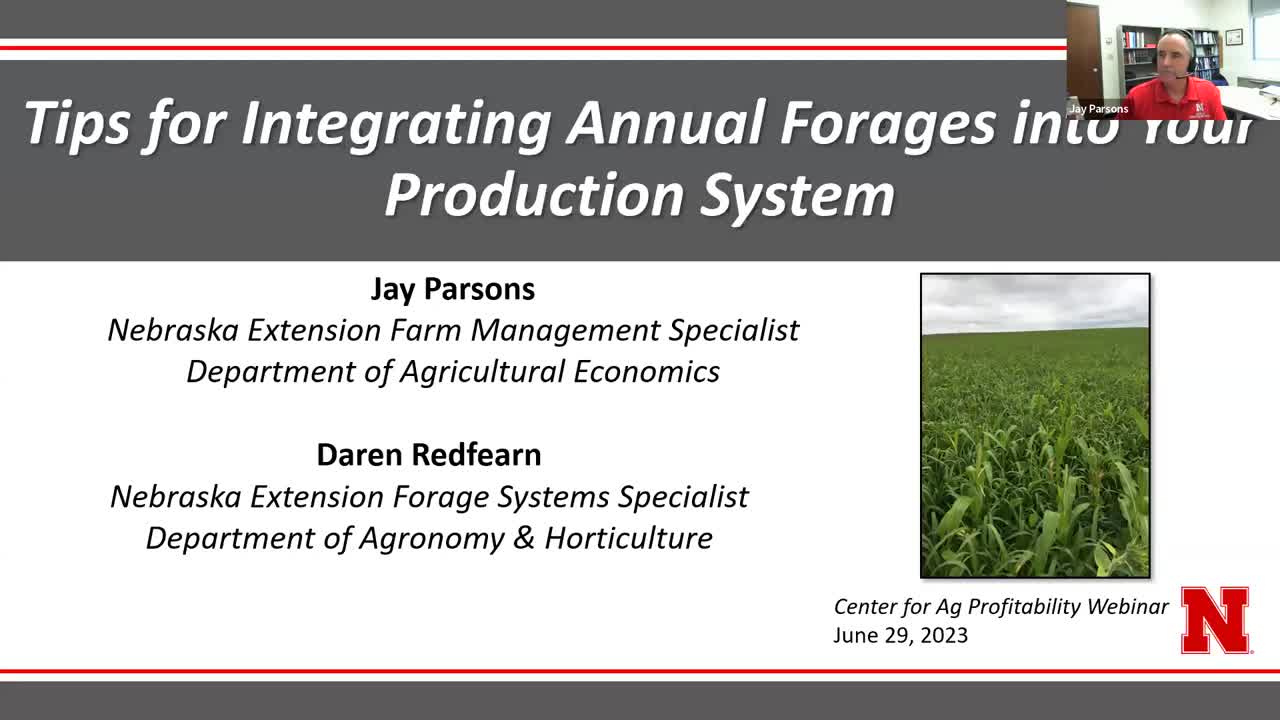 Tips for Integrating Annual Forages into Your Production System (June 29, 2023 Webinar)