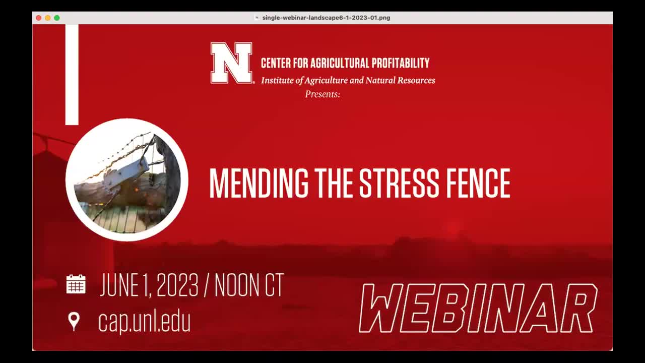 Mending the Stress Fence (June 1, 2023 Webinar)