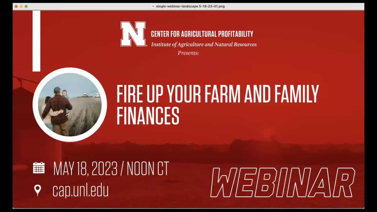 Fire Up Your Farm and Family Finances! (May 18, 2023 Webinar)