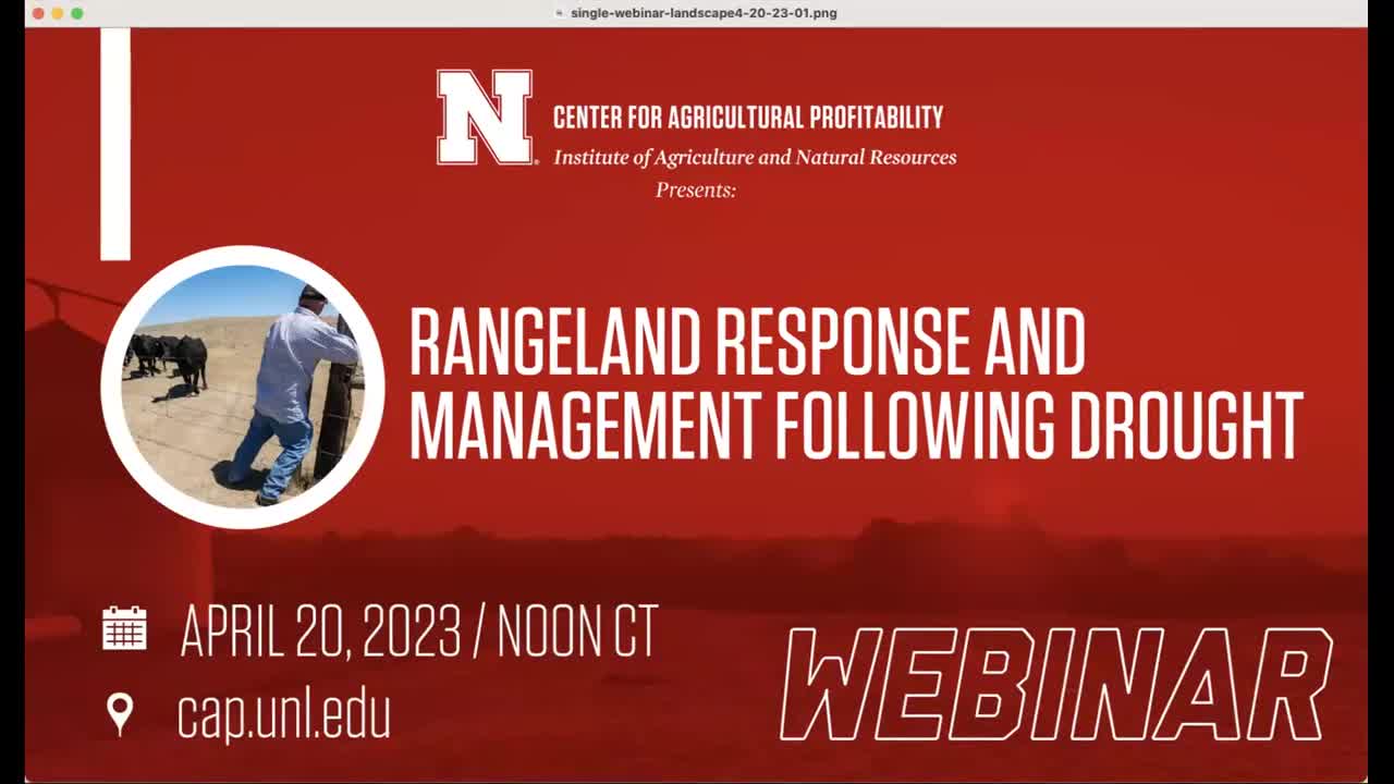 Rangeland Response and Management Following Drought (April 20, 2023 Webinar)