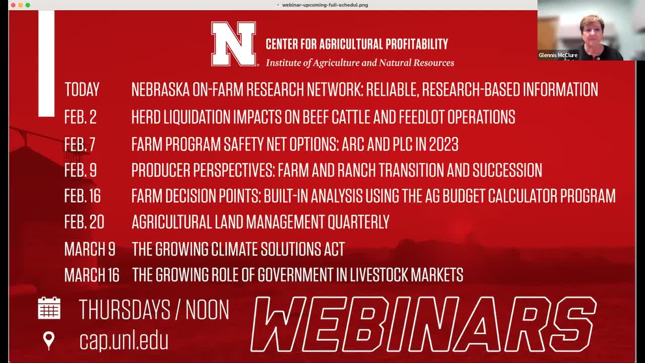 Nebraska On-Farm Research Network: Reliable, Research-based Information (Jan. 26, 2023 Webinar)