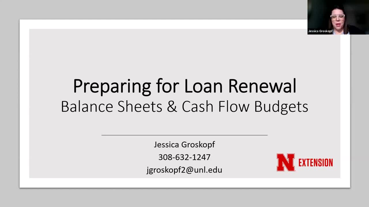 Preparing for Loan Renewal (Jan. 5, 2023 Webinar)