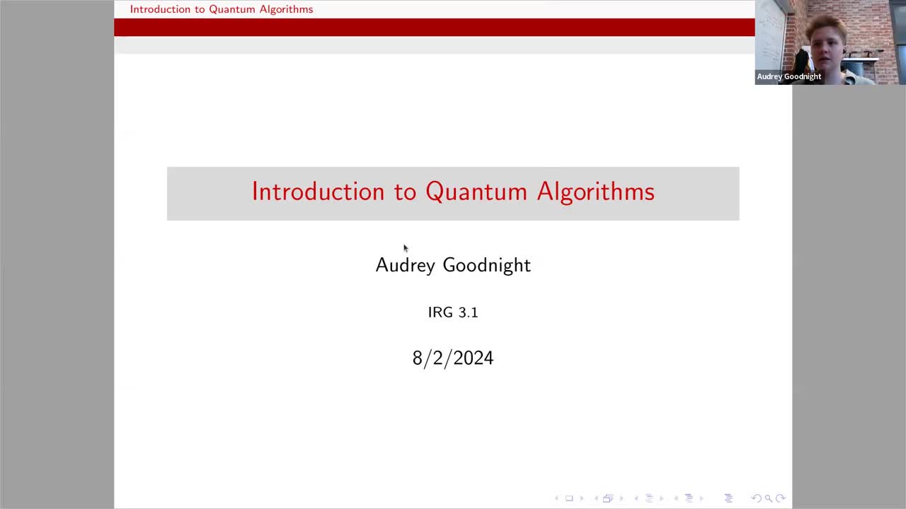 Introduction to Quantum Algorithms