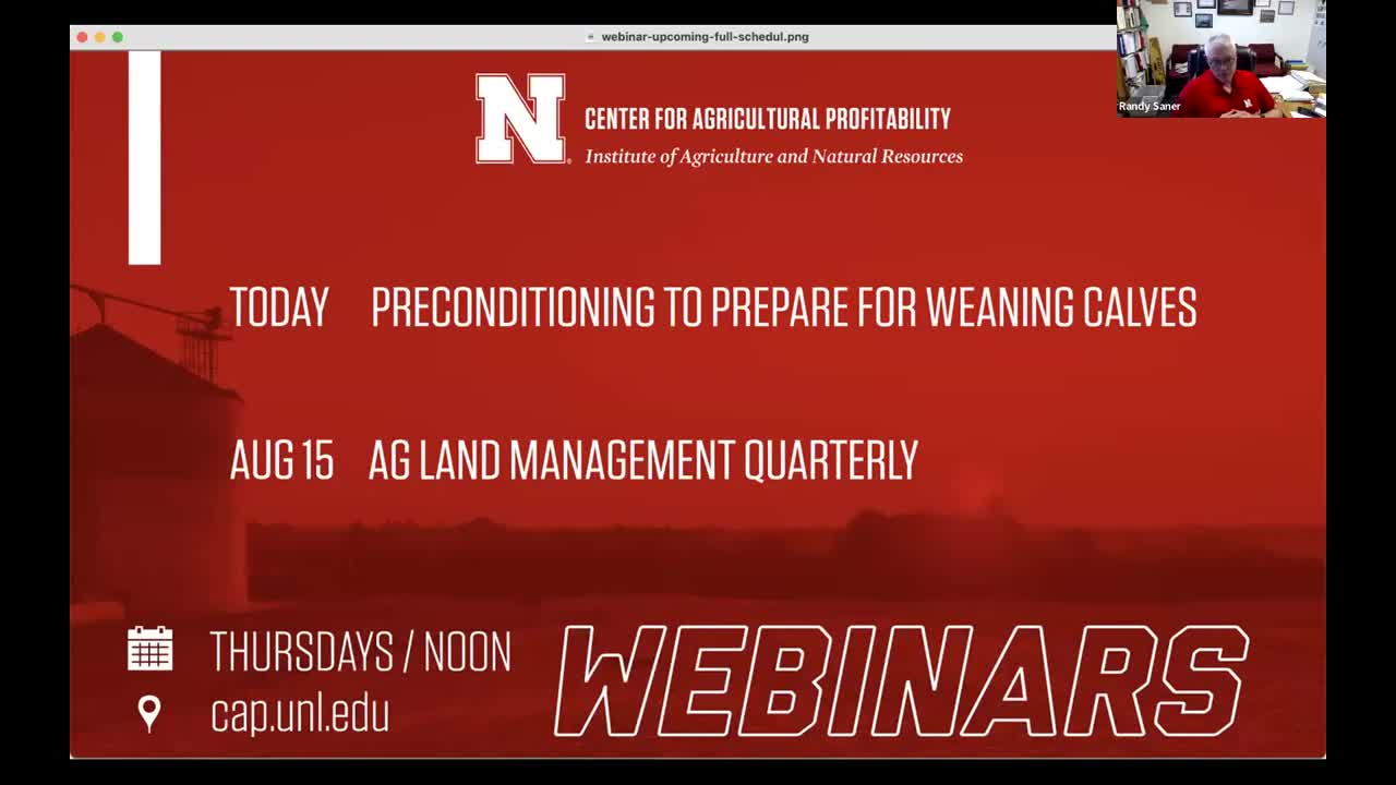 Preconditioning to Prepare for Weaning Calves (Aug. 11, 2022 Webinar)