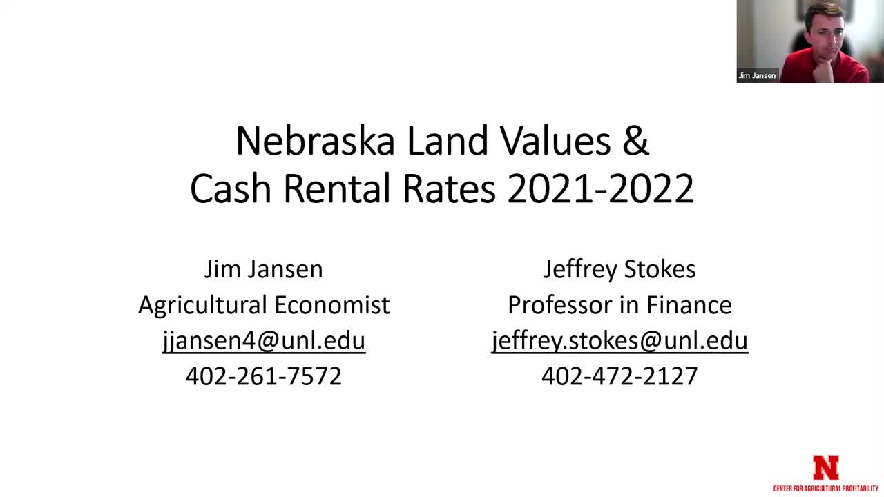 Cash Rents and Land Values: 2022 Nebraska Farm Real Estate Update (Aug. 4, 2022 Webinar)