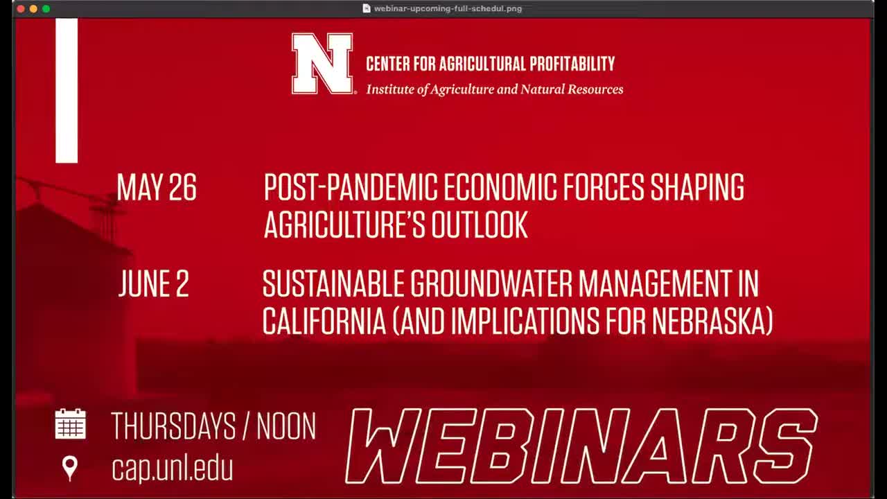 Post-Pandemic Economic Forces Shaping Agriculture's Outlook (May 26, 2022 Webinar)