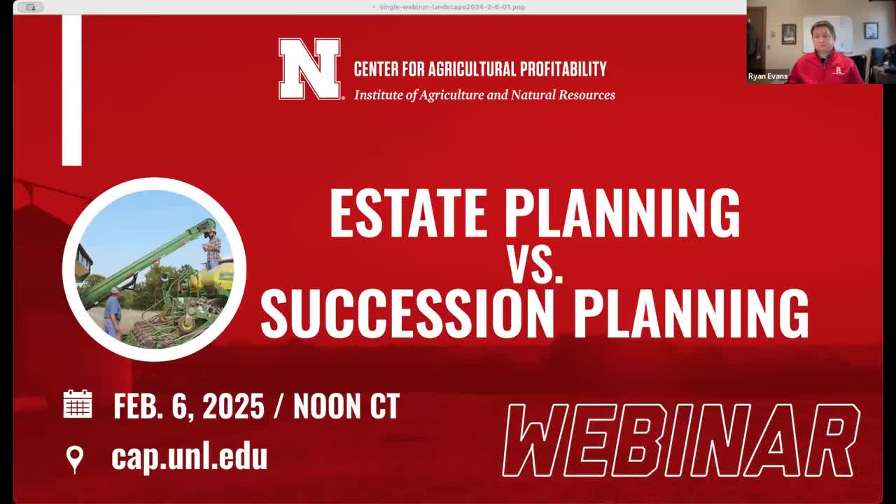 Estate vs. Succession Planning (Feb. 6, 2025 Webinar)