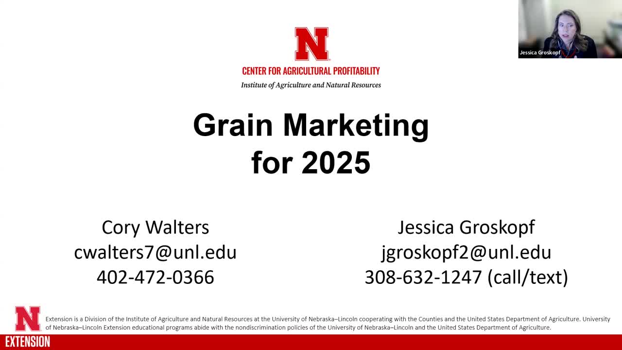 Grain Marketing for 2025 (Part 3) - Cost of Production (Feb. 11, 2025)