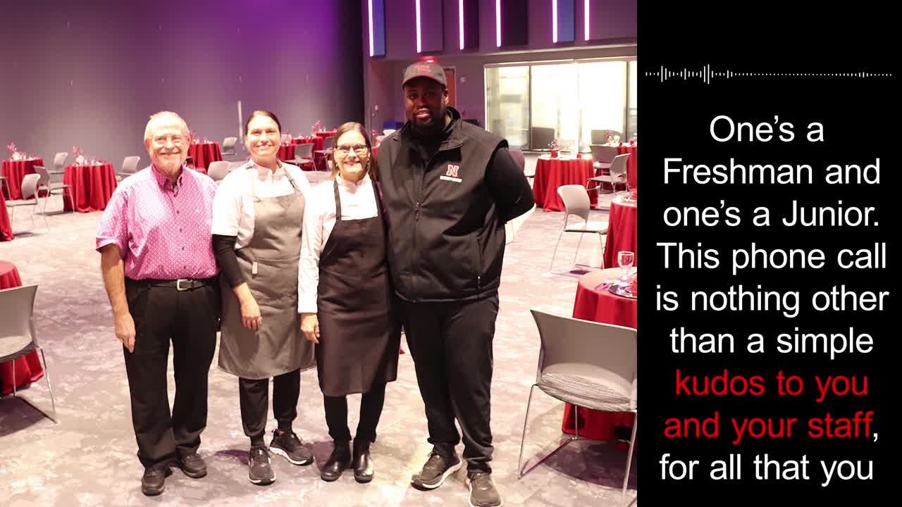 UNL Parent Thanks Dining Staff