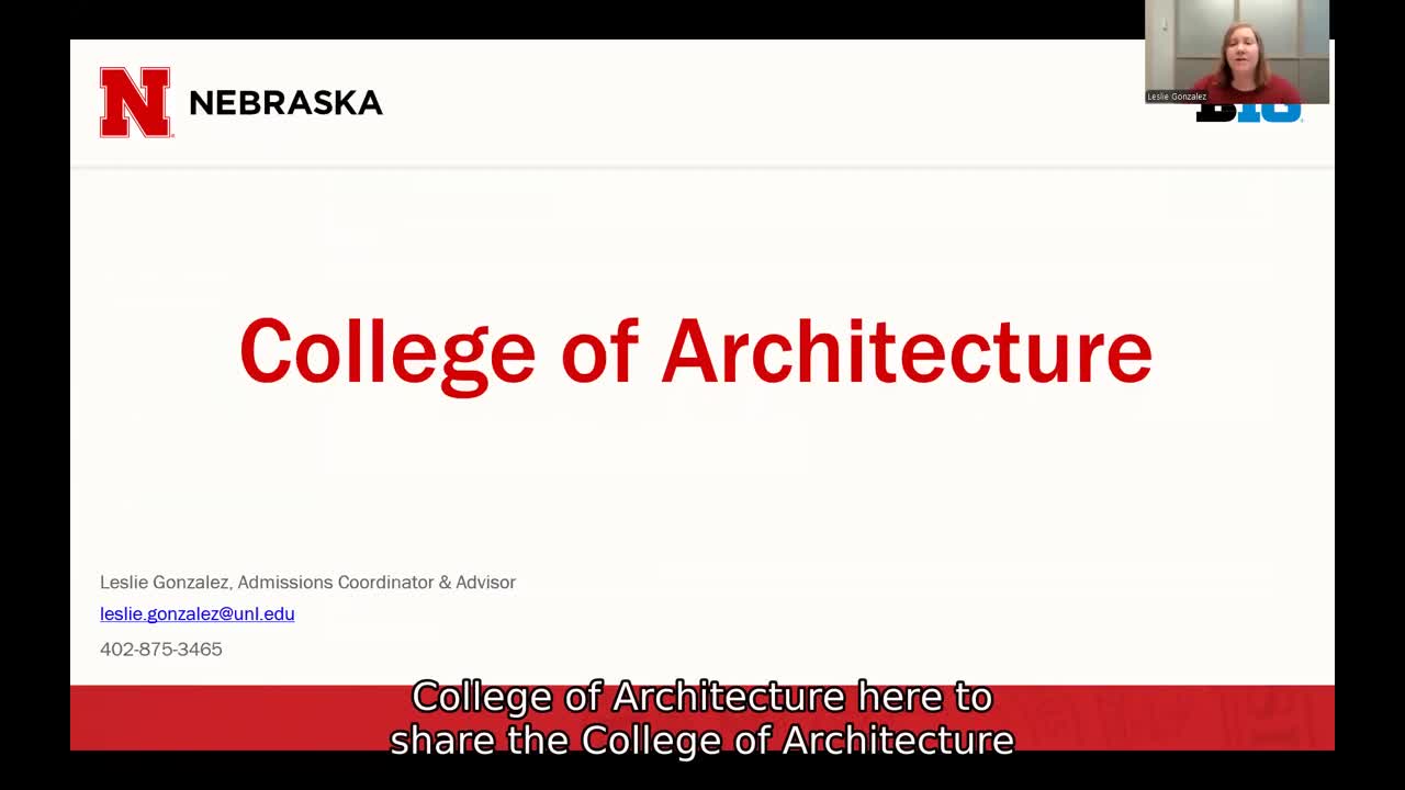College of Architecture College NSE Presentation