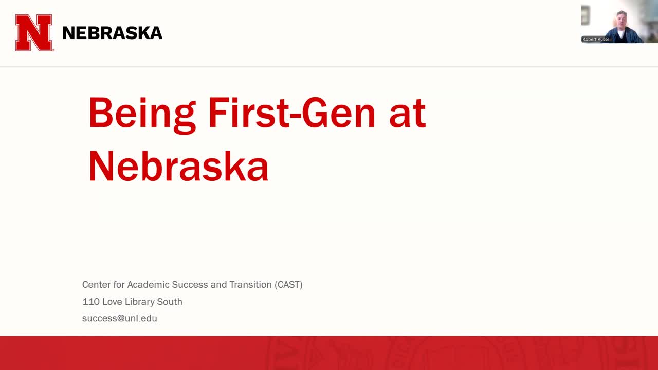 First-Generation Student Support NSE Presentation