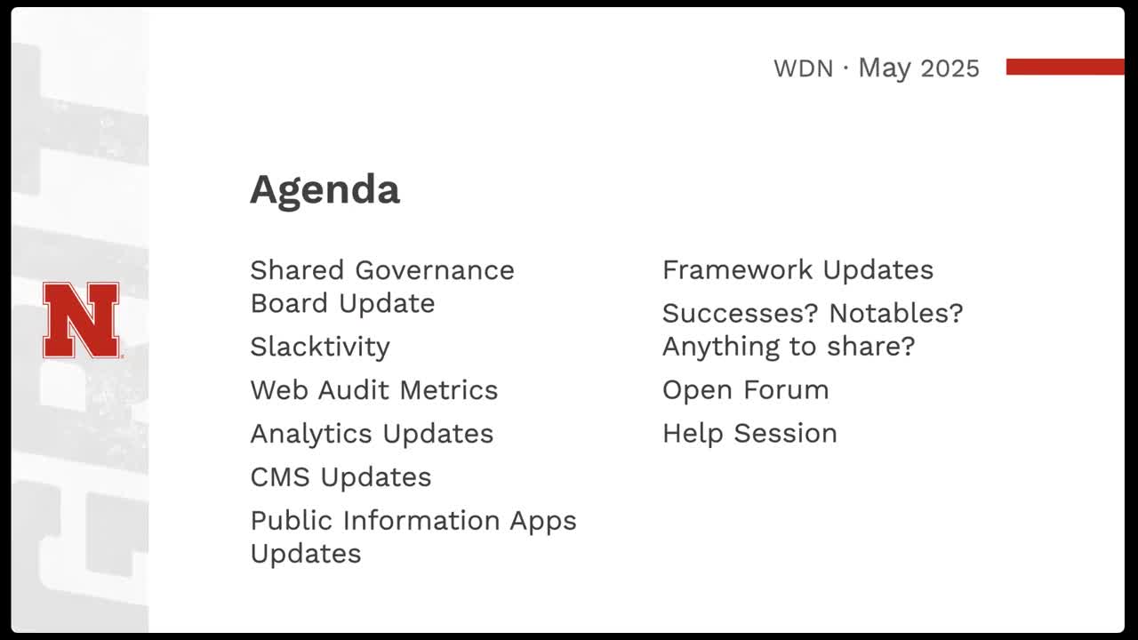 Web Developer Network Monthly Meeting, May 2025
