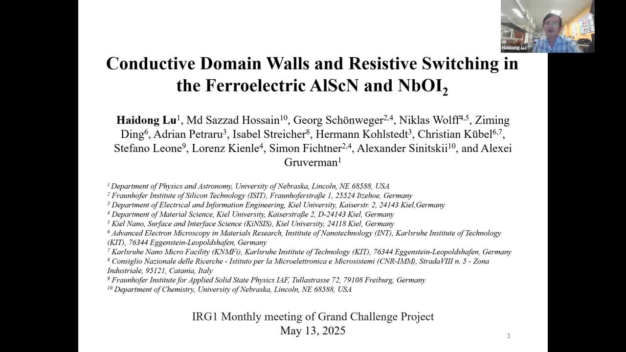 Conductive Domain Walls and Resistive Switching in the Ferroelectric AlScN and NbOI2