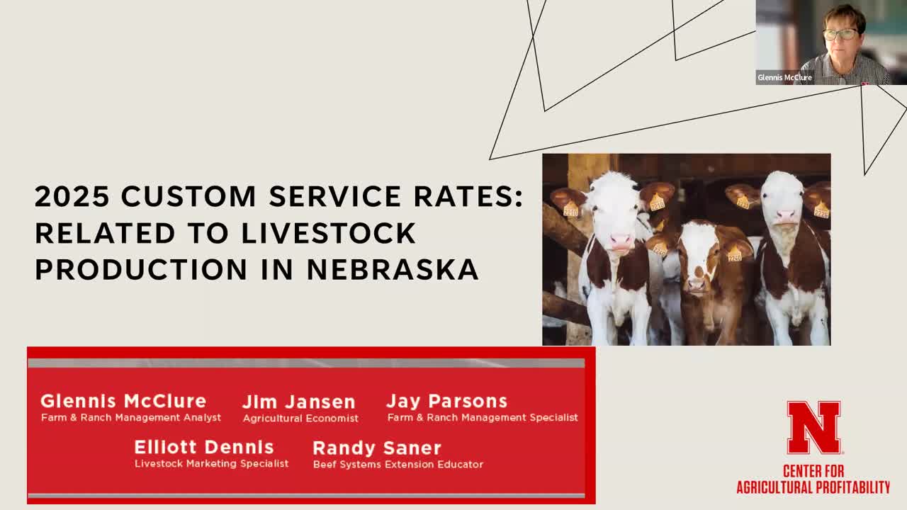 2025 Livestock Custom Rates & Budgeting Tools (June 5, 2025 Webinar)