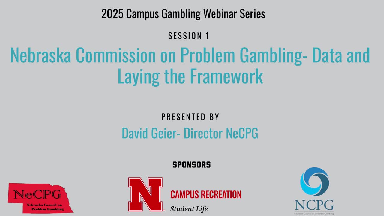 Session 1- Nebraska Gamblers Assistance Program