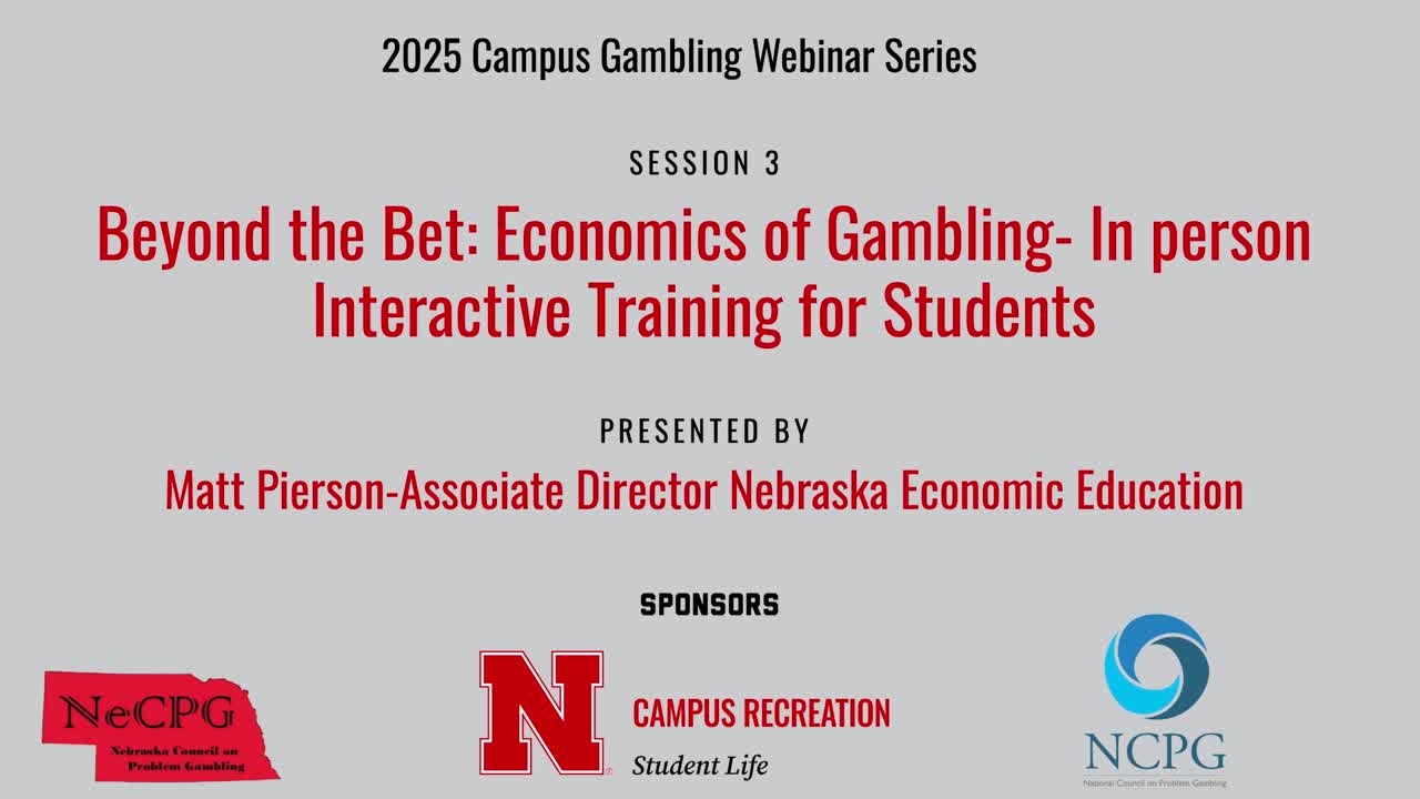 Session 3- Beyond the Bet, In Person Education,