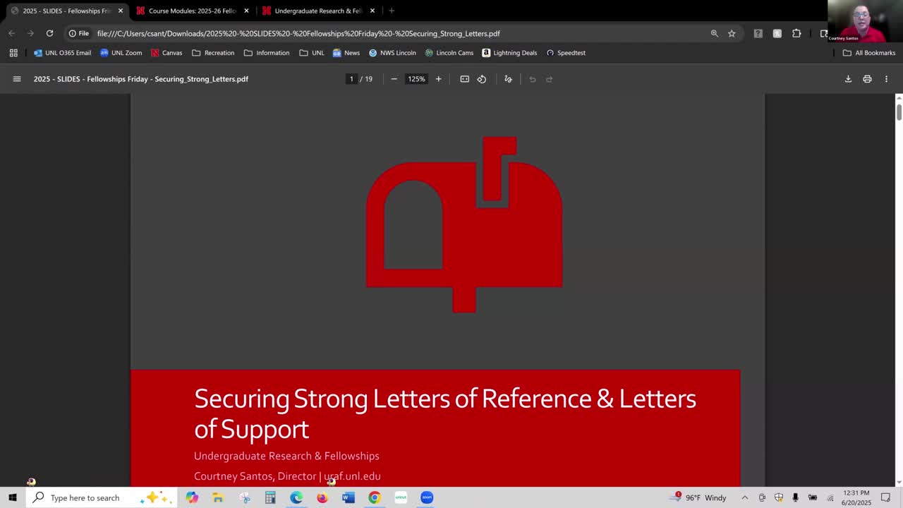 Securing Strong Letters of Reference and Letters of Support
