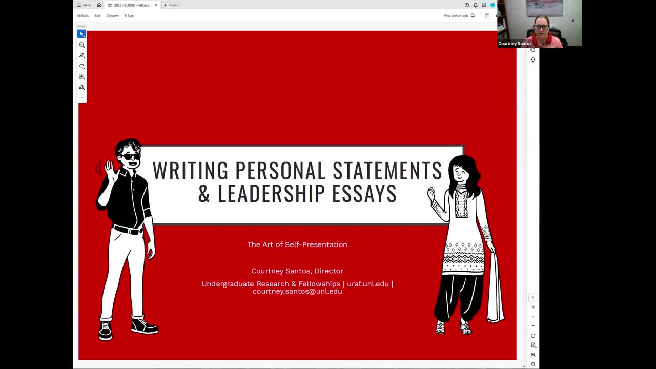 Writing Personal Statements and Leadership Essays