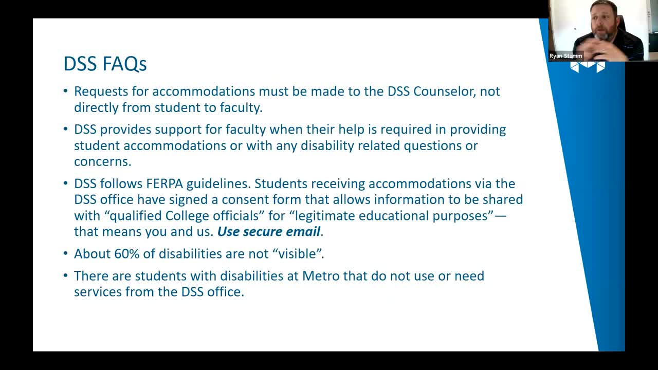 Module: Unlocking Potential:  Facilitating the Transition Process for Students with Autism - Micro Lesson: MCC: Disability Support Services FAQs (8 minutes)