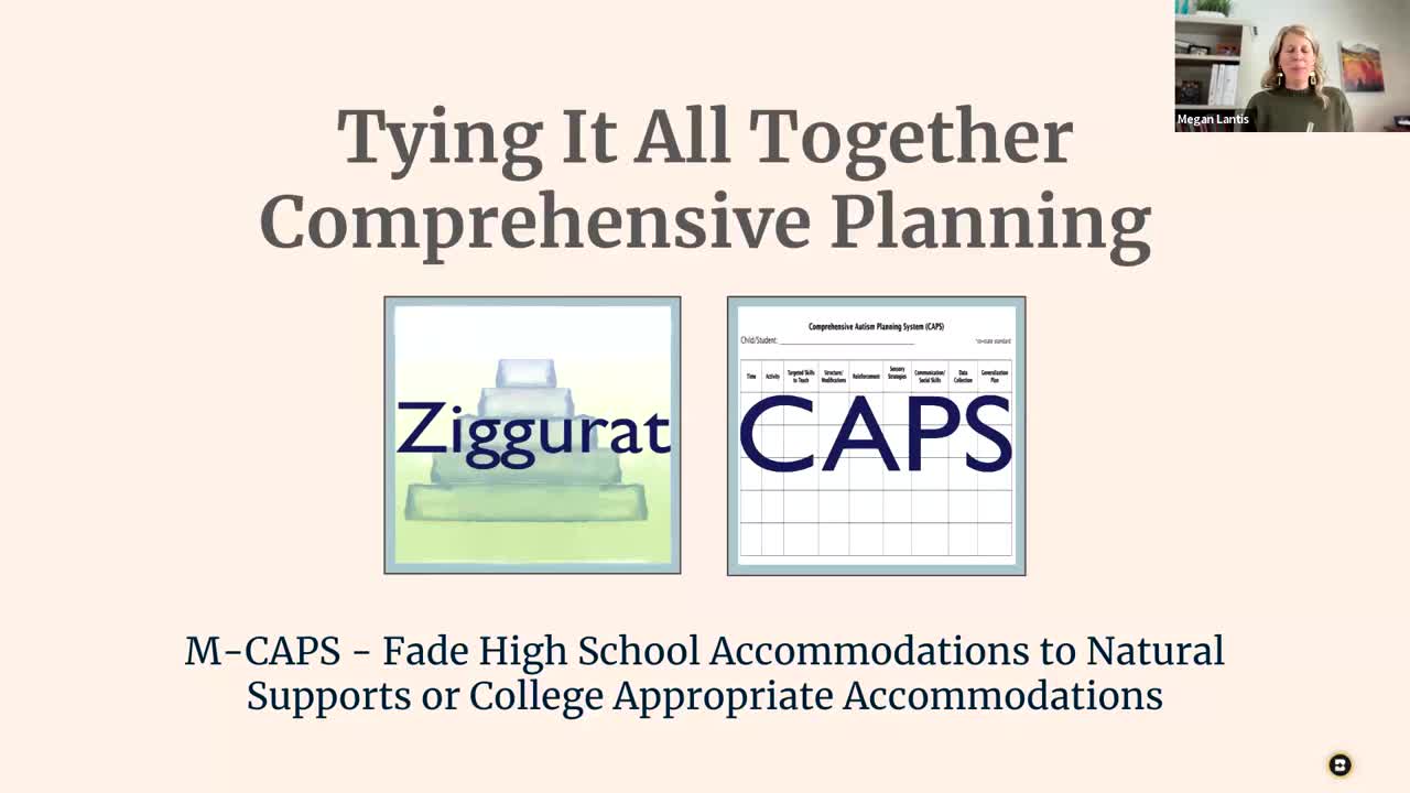 Module: Unlocking Potential:  Facilitating the Transition Process for Students with Autism - Micro Lesson: Comprehensive Planning: M-CAPS (7 minutes)