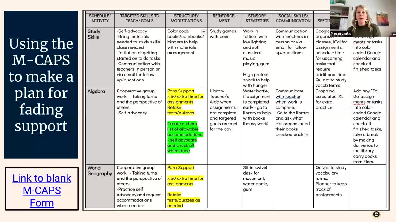 Module: Unlocking Potential:  Facilitating the Transition Process for Students with Autism - Micro Lesson: Building the Transition Plan (14 minutes)