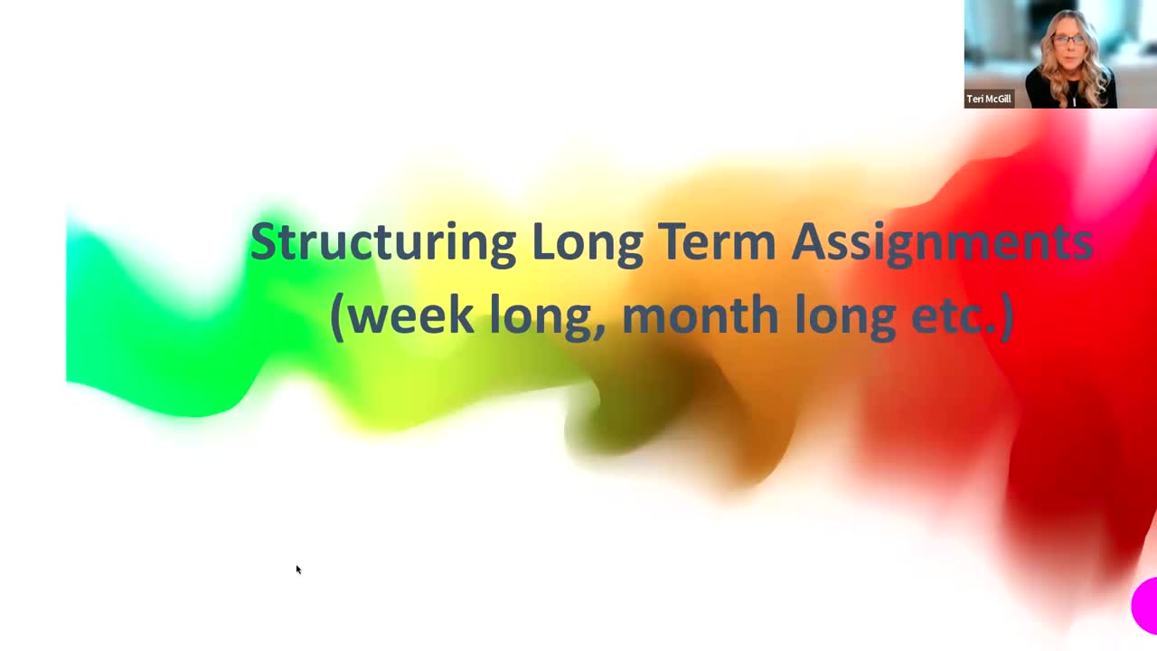 Online Training Module: Strategies for Students with ASD in the General Education Classroom - Micro Lesson: Structuring Long-Term Assignments (8 minutes)
