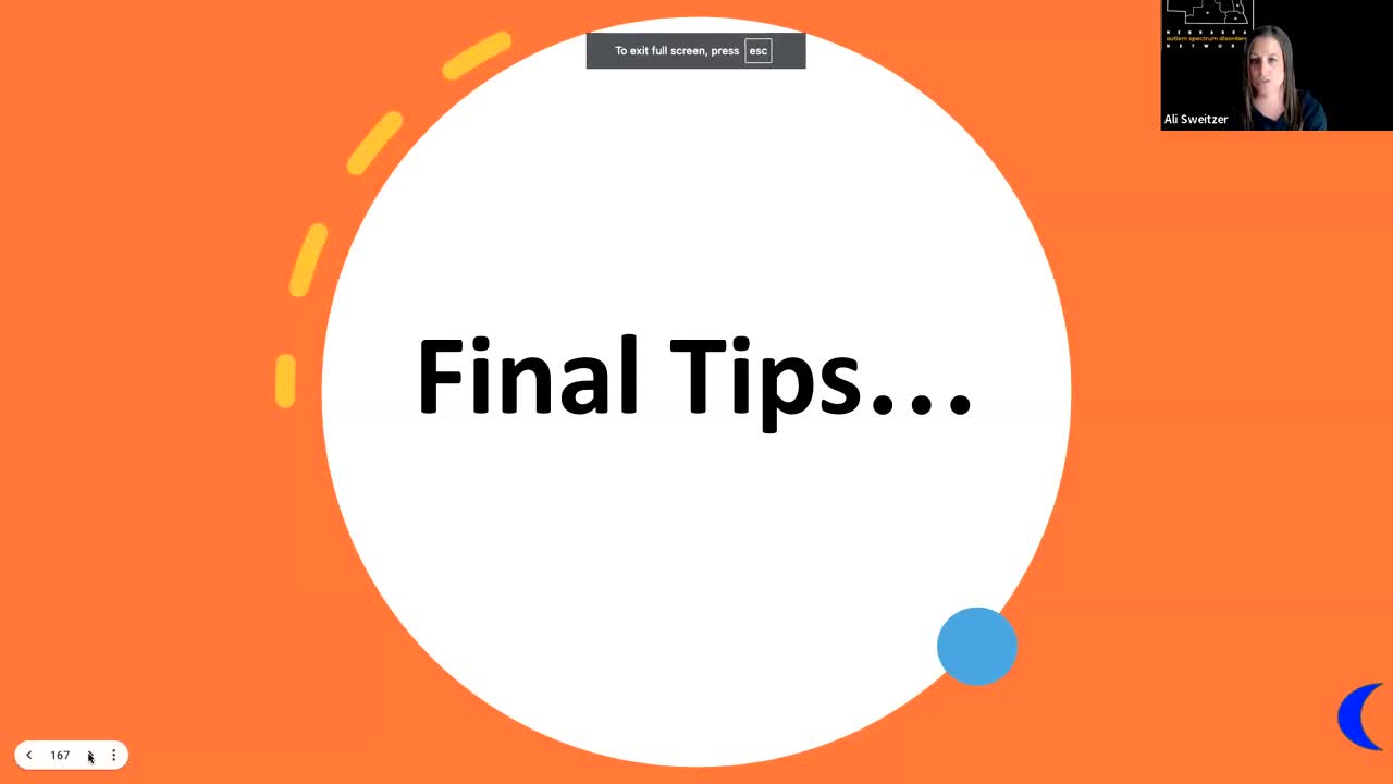 Online Training Module: Strategies for Students with ASD in the General Education Classroom - Micro Lesson: Final Tips (4 minutes)