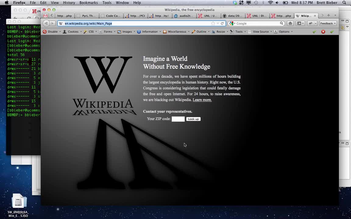 Wikipedia SOPA CSS