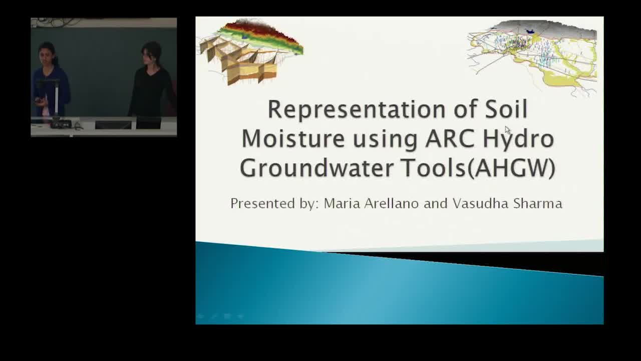 Representation of Soil Moisture using ARC Hydro Groundwater Tools