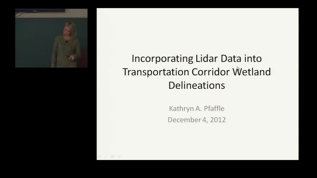 Incorporating Lidar Data into Transportation Corridor Wetland Delineations