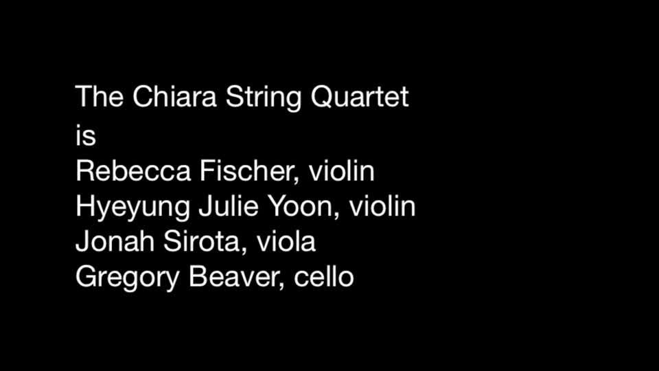 Highlights: Chiara String Quartet (M. Ravel, String Quartet in Fmjr, 1st mvt)