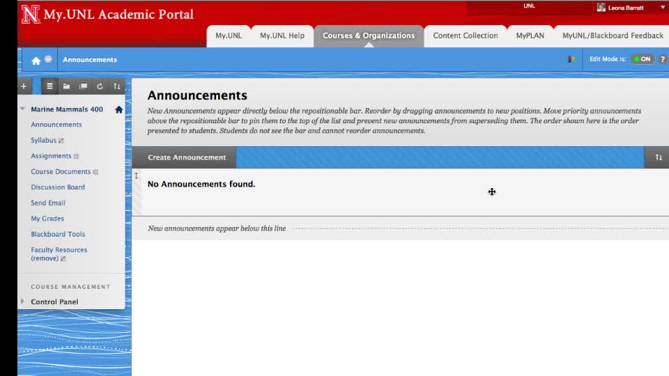 Making a course available/unavailable