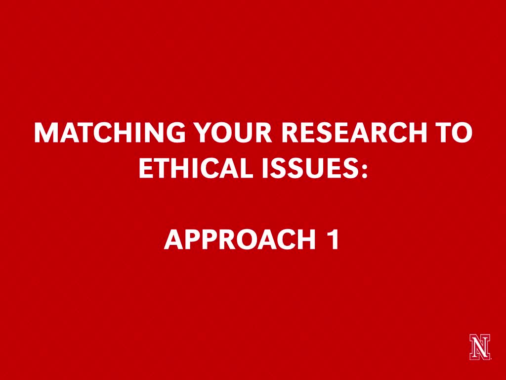 Matching Your Research Interests to Ethics