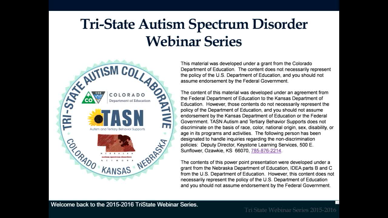 Educational Identification of Autism Spectrum Disorders Part 2