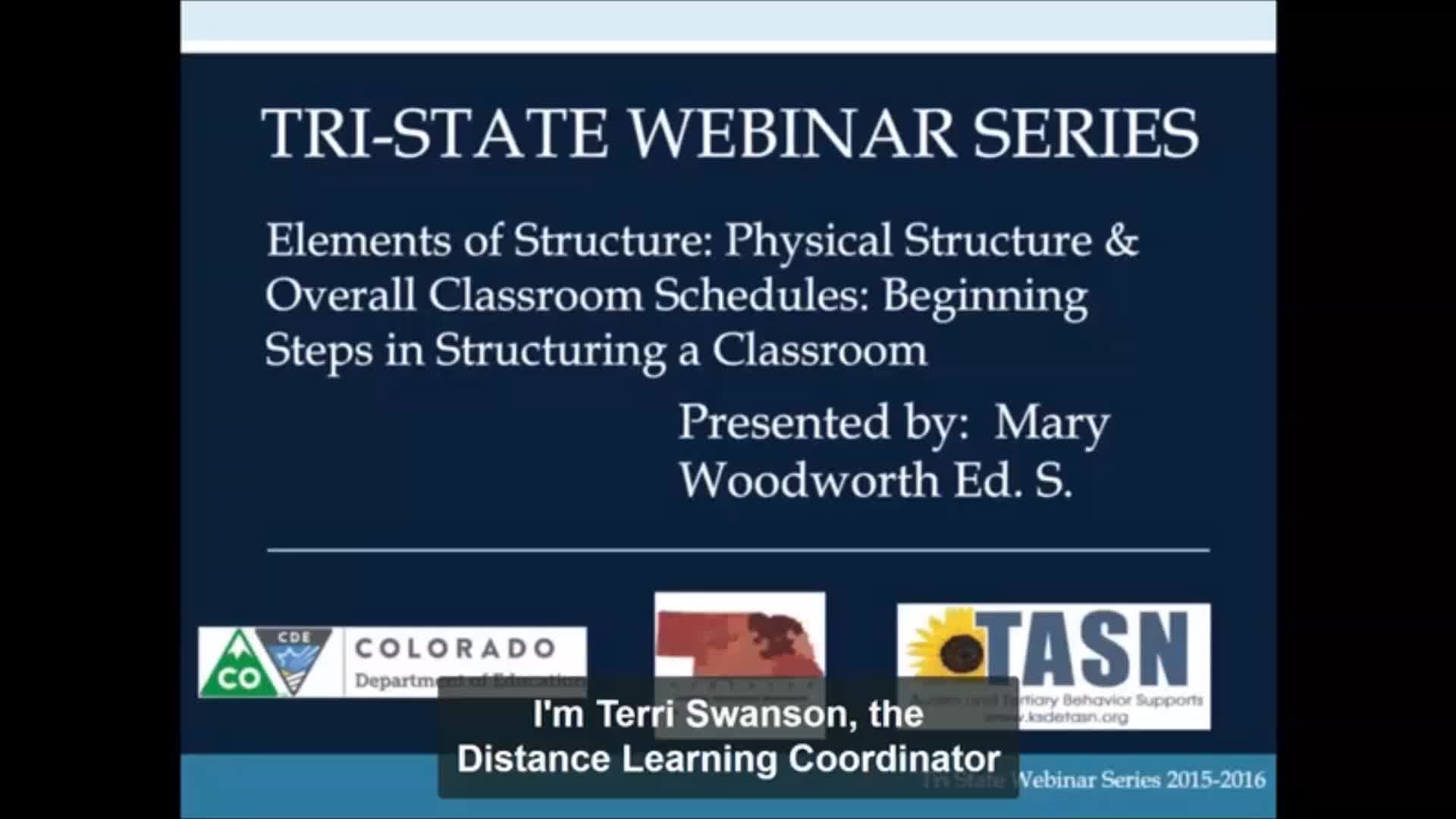 Elements of Structure: Physical Structure & Overall Classroom Schedules: Beginning Steps in Structuring a Classroom