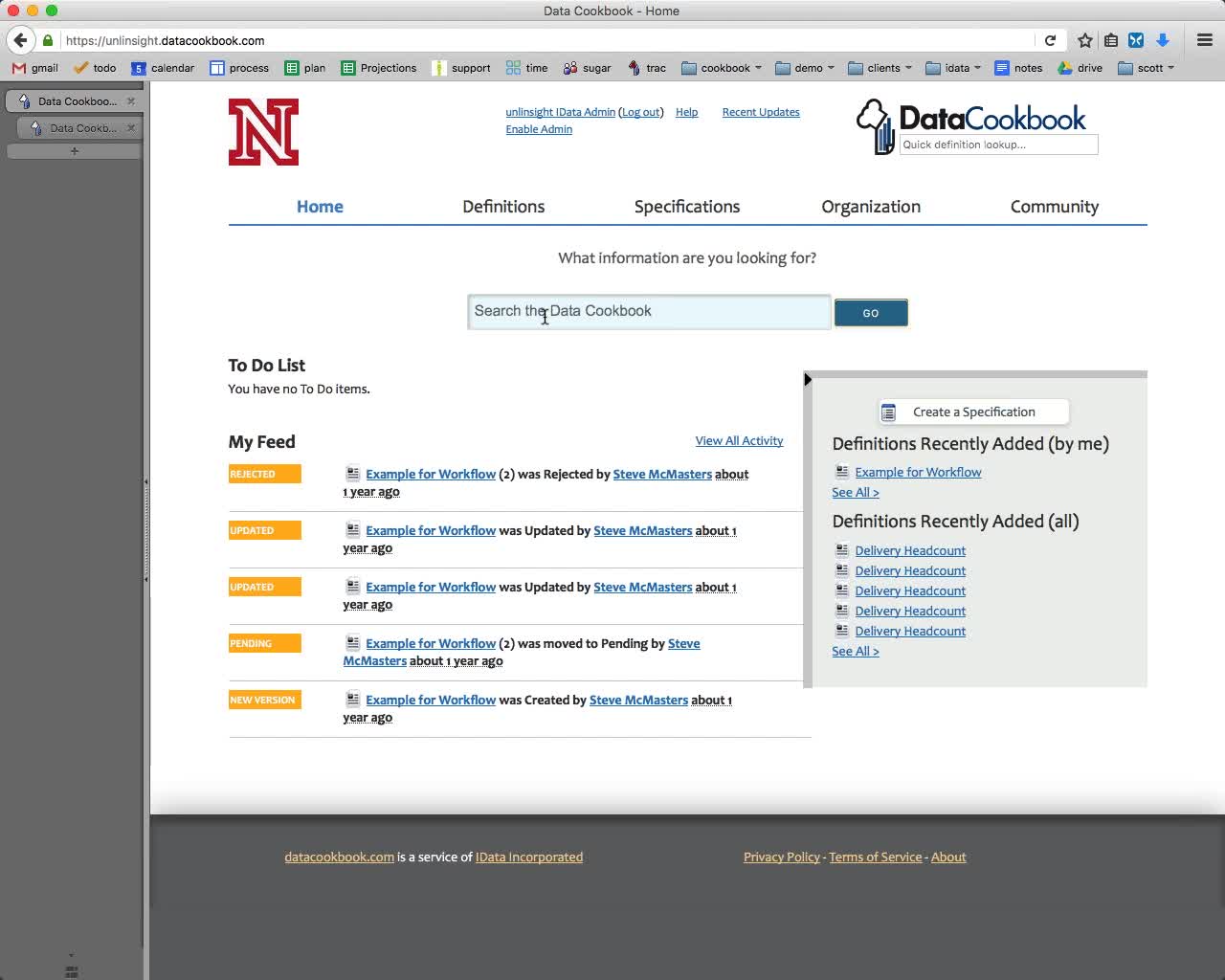 DataCookbook General Use Overview