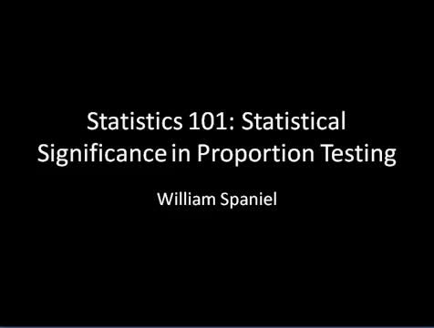 Statistics 101: What Is Hypothesis Testing and Statistical Significance