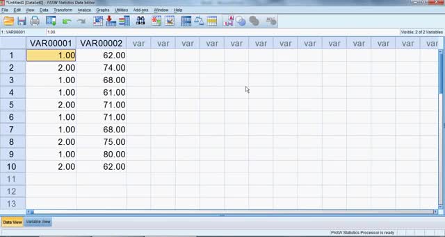 run an average of a single question in spss 25