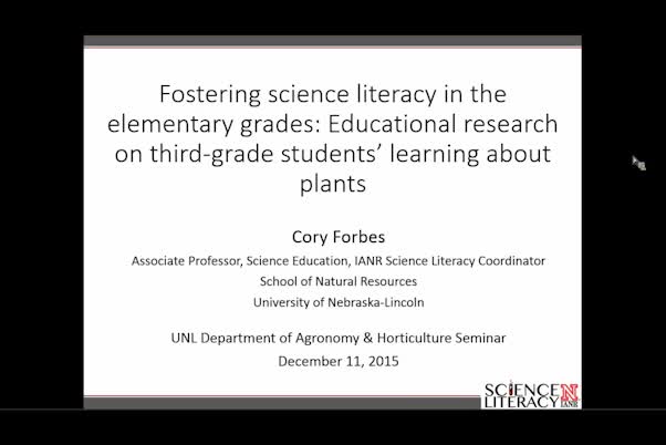 Fostering science literacy in the elementary grades: Educational research on third-grade students’ learning about plants