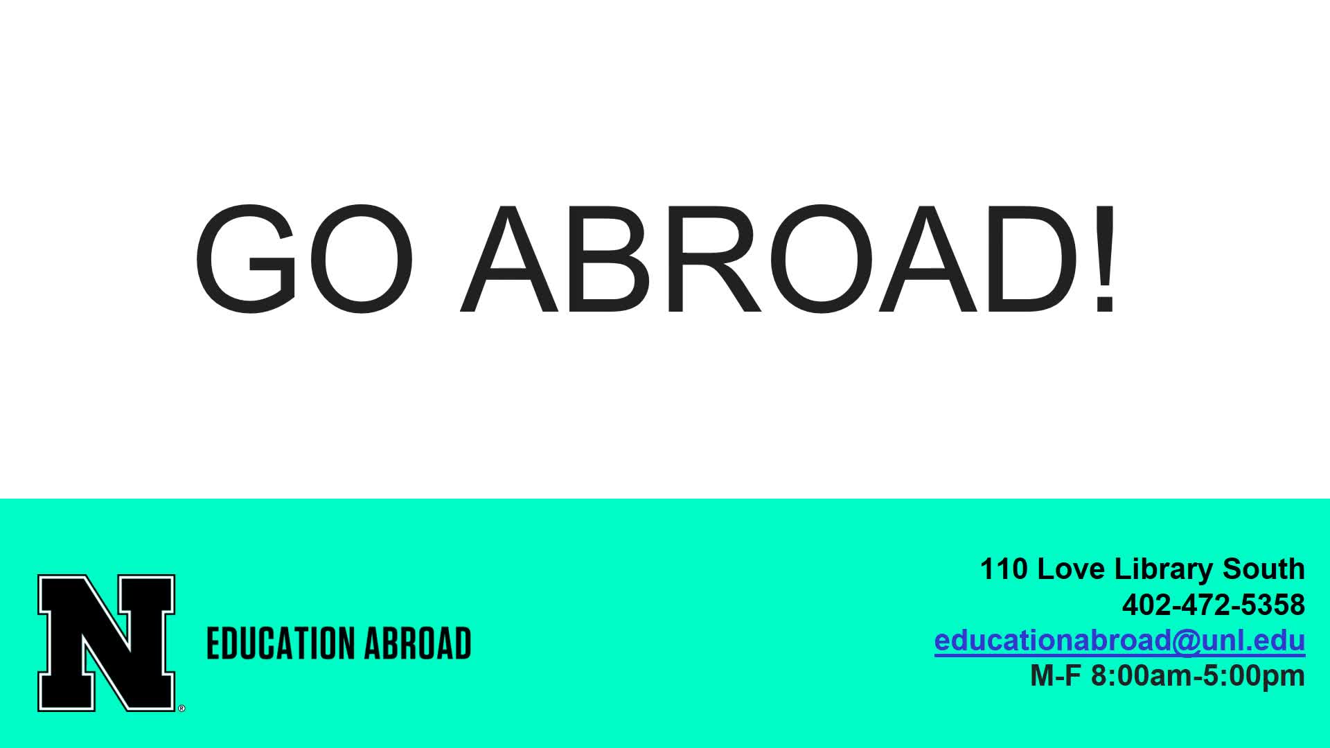 Education Abroad "Go Session" Part 1