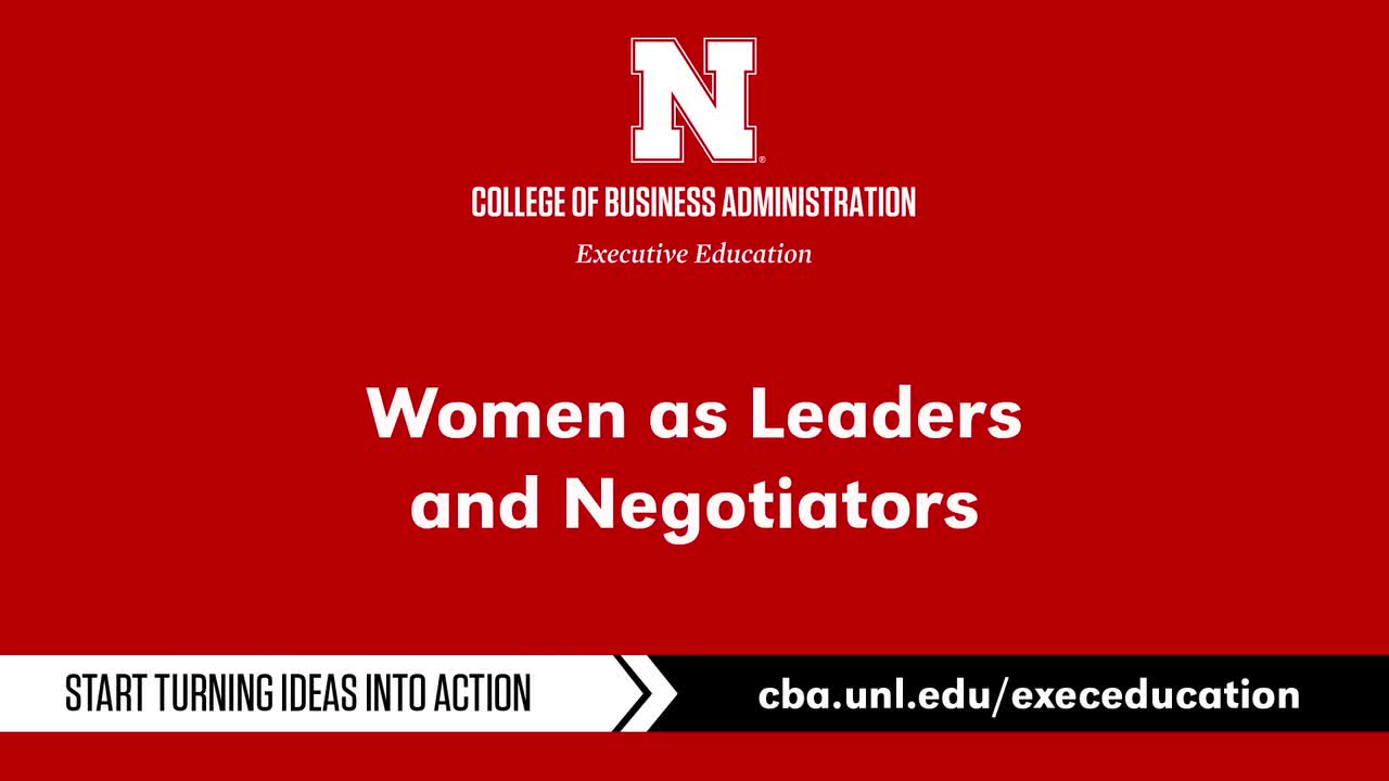 Women as Leaders and Negotiators Workshop 