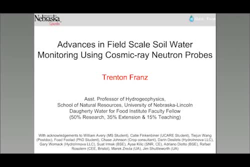 Advances in field scale soil water monitoring using cosmic-ray neutron probes