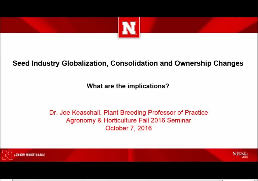 Seed industry globalization, consolidation and ownership changes—what are the implications?