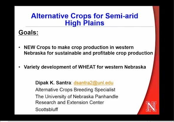 Alternative crops for semi-arid High Plains of western Nebraska