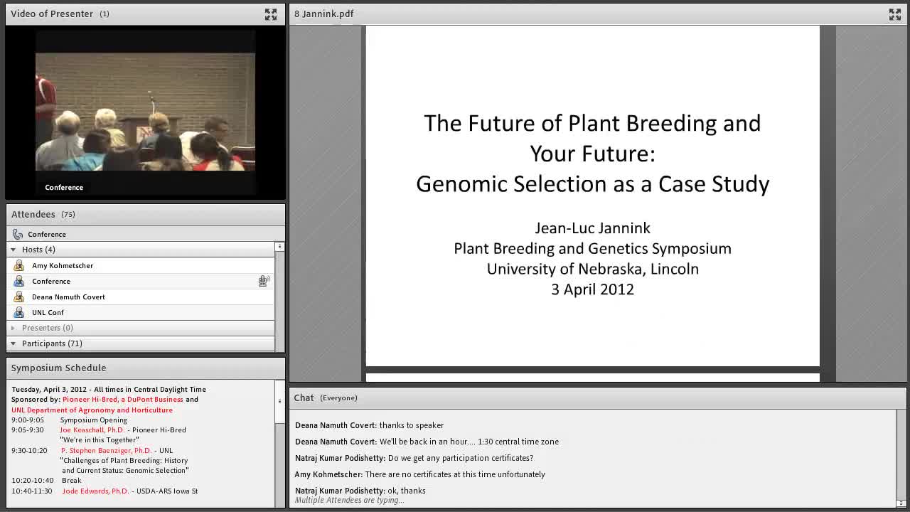 The Future of Plant Breeding and Your Future: Genomic Selection as a Case Study (2012)