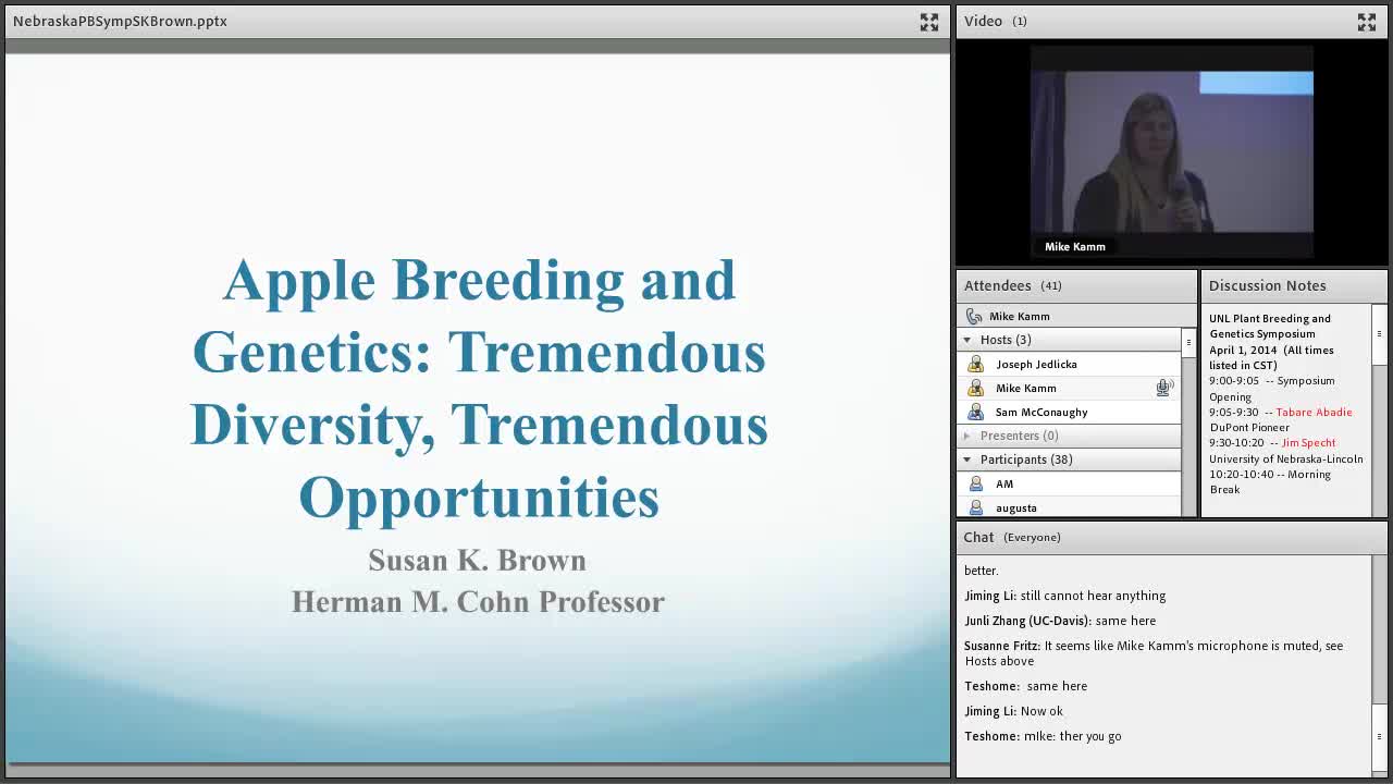 Apple Breeding and Genetics: Tremendous Diversity, Tremendous Opportunities (2014)