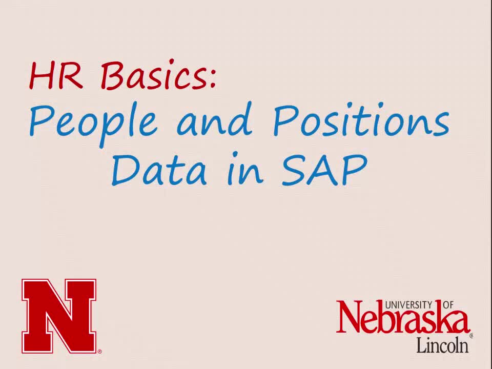 HR Basics: People and Positions Data in SAP (8:55)
